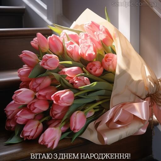 Картинка з днем народження квітка тюльпан 5 скачати безкоштовно