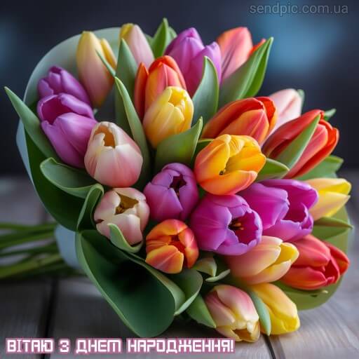 Картинка з днем народження квітка тюльпан 6 скачати безкоштовно