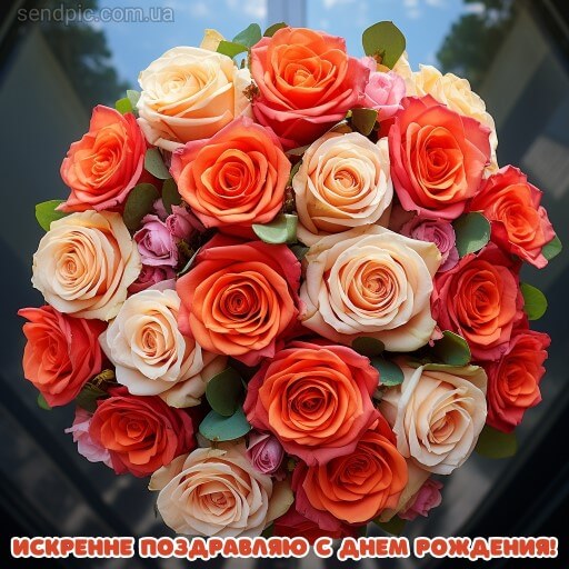 Картинка с днем рождения цветы роза 10 скачать бесплатно
