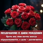 Картинка с днем рождения цветы роза 11 скачать бесплатно