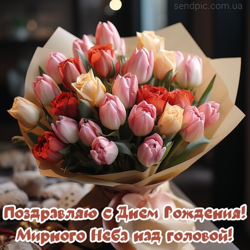 Картинка с днем рождения цветы тюльпана 10 скачать бесплатно