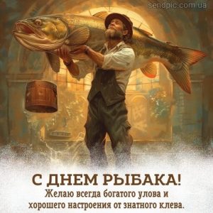 Картинка С Днем Рыбака 9 скачать бесплатно