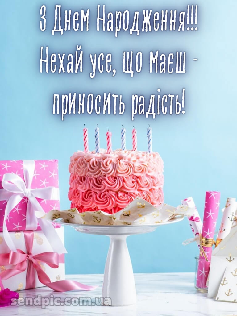 Картинка привітання з днем народження 4
