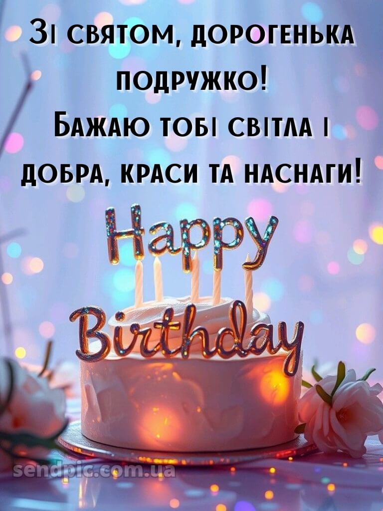 Короткі привітання з днем народження своїми словами, до сліз подрузі 11