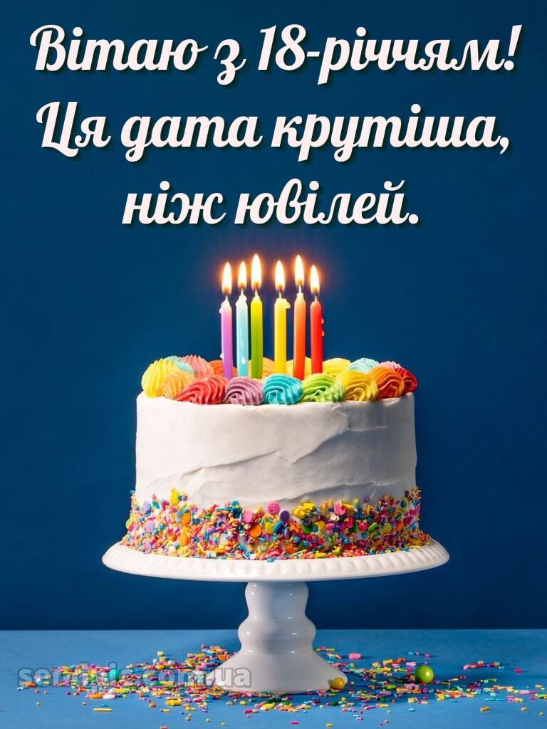 Привітання з 18 річчям картинки 3