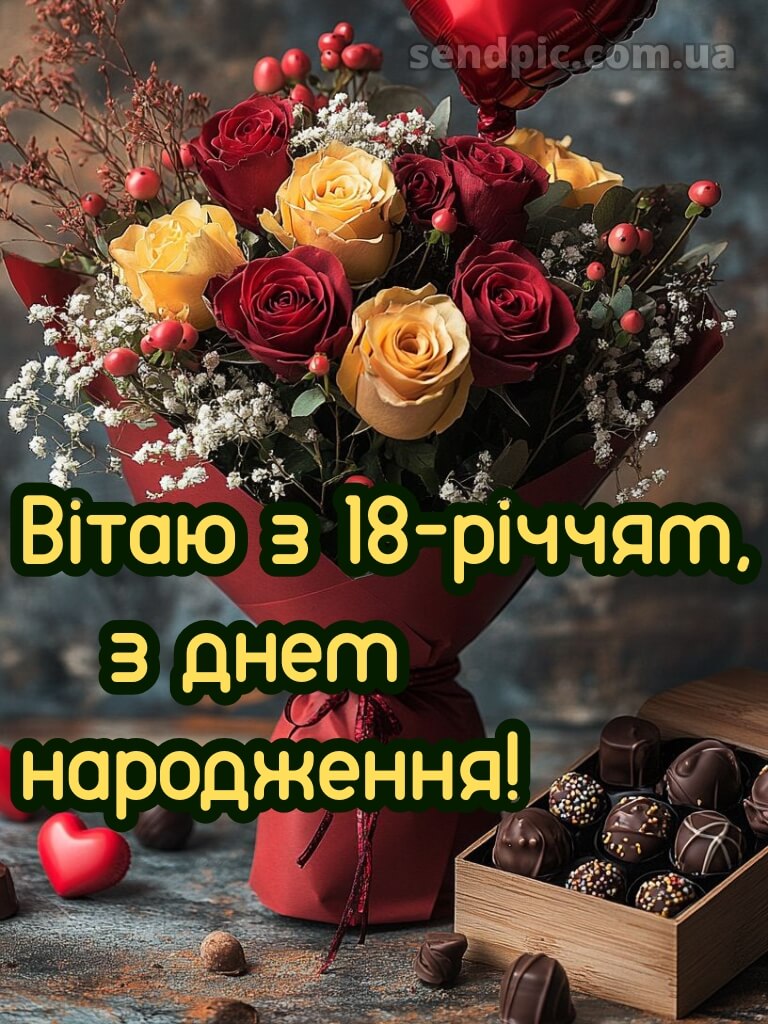 Привітання з 18 річчям картинки 4