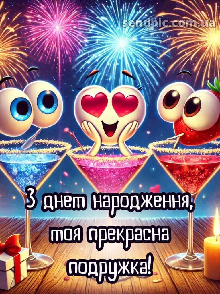 Привітання з днем народження подрузі: прикольні 2