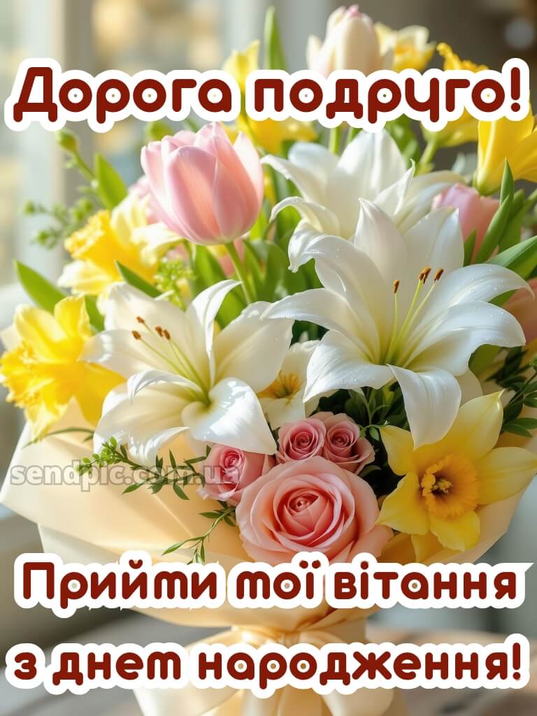 Зворушливі привітання з днем народження подрузі картинки 12