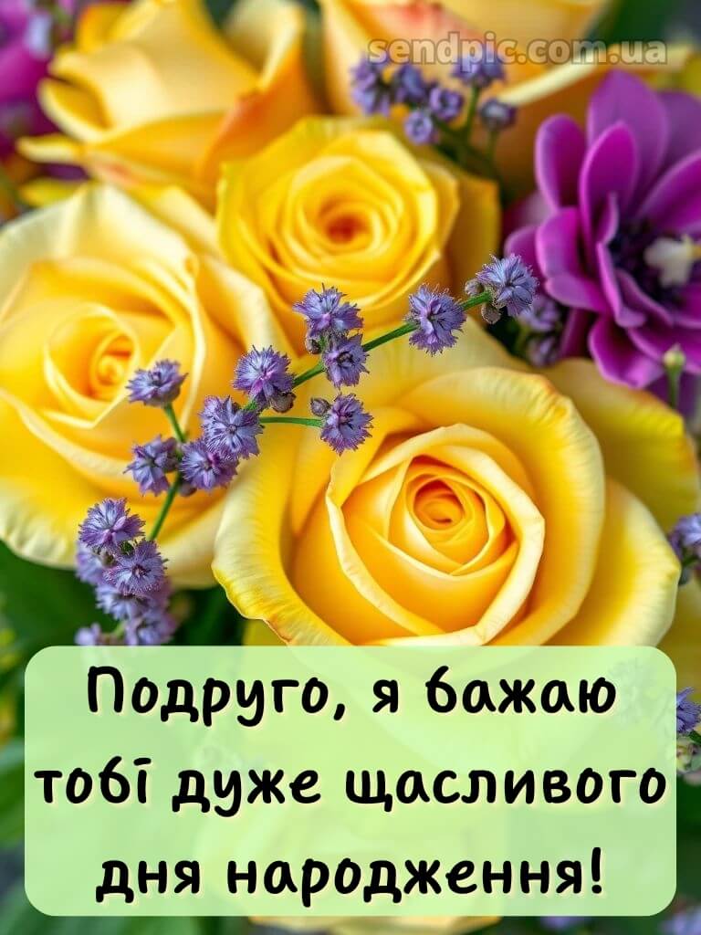 Зворушливі привітання з днем народження подрузі картинки 8