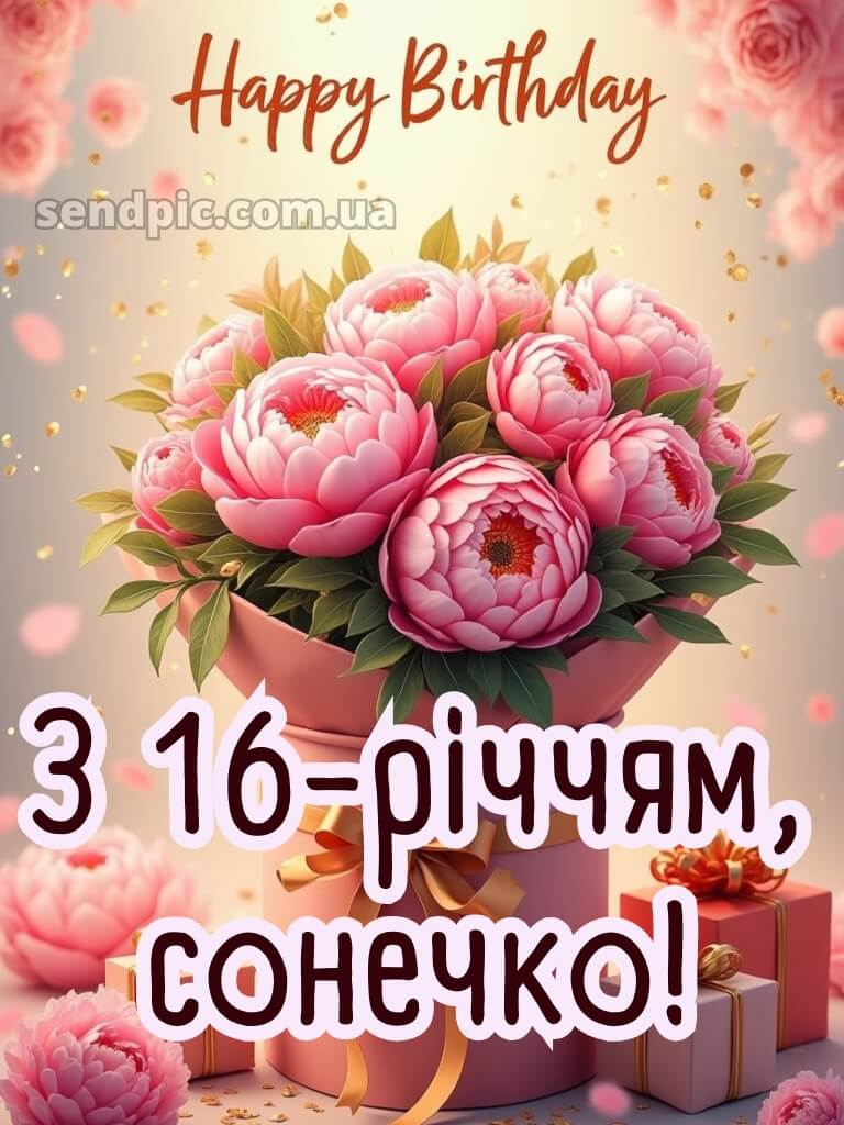 Привітання з 16-річчям дівчині 2
