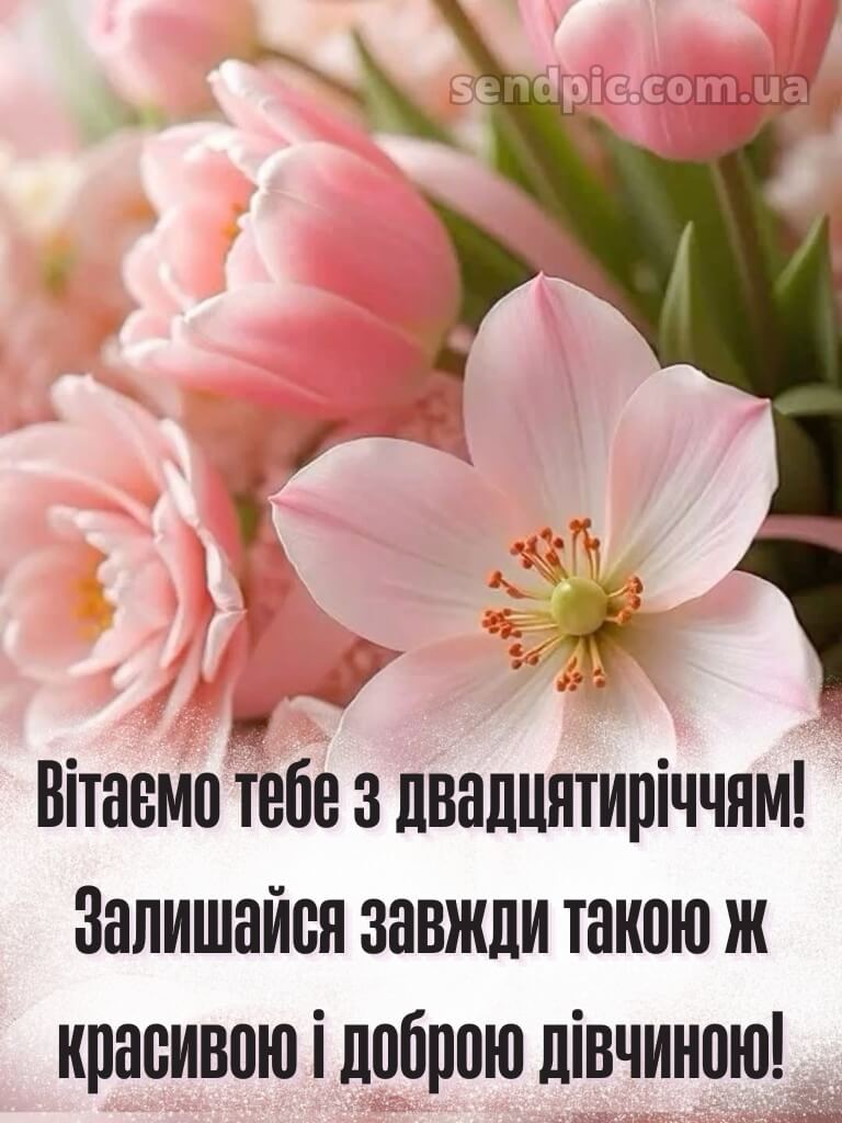 Привітання з 20-річчям дівчині 15