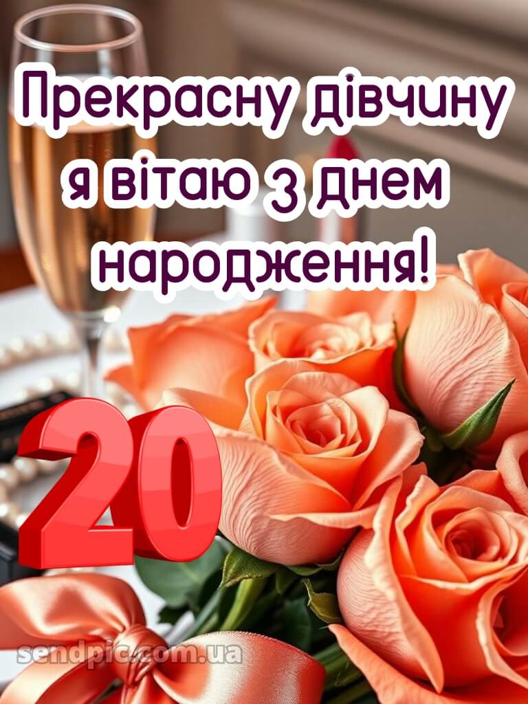 Привітання з 20-річчям дівчині 6