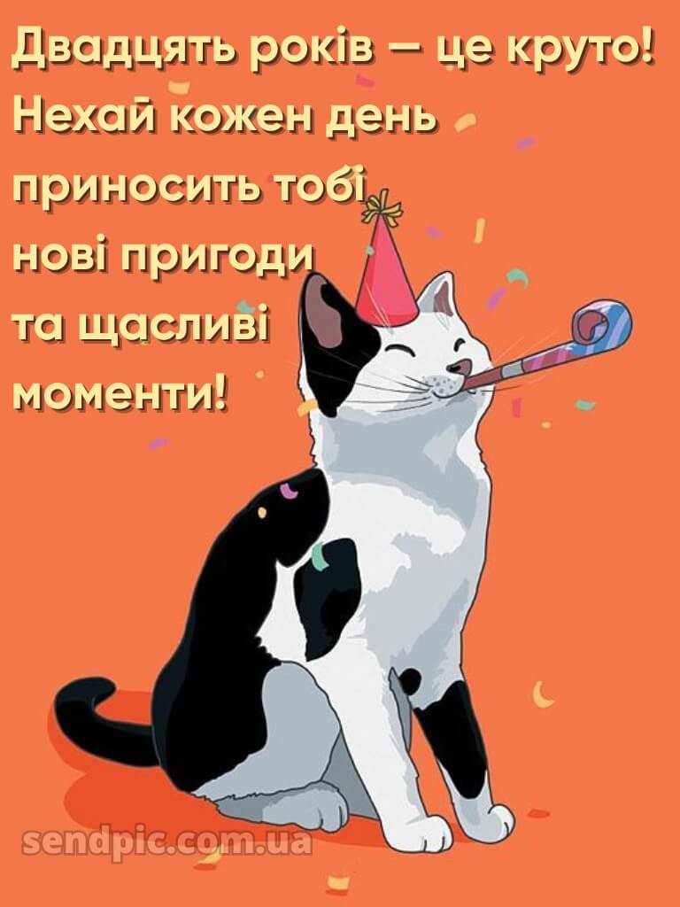 Привітання з 20 річчям прикольні 14