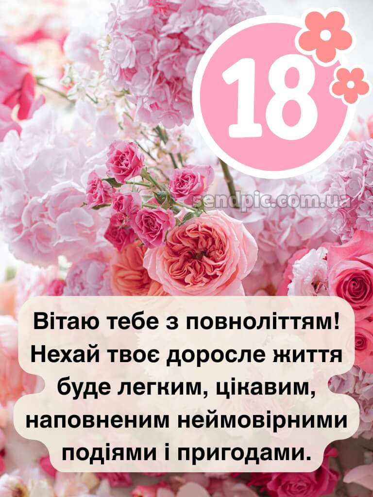 З 18 річчям дівчині 2