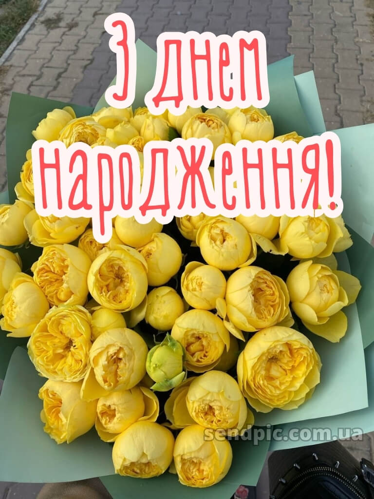Квітів вітальні листівки шикарні букети з днем народження 19