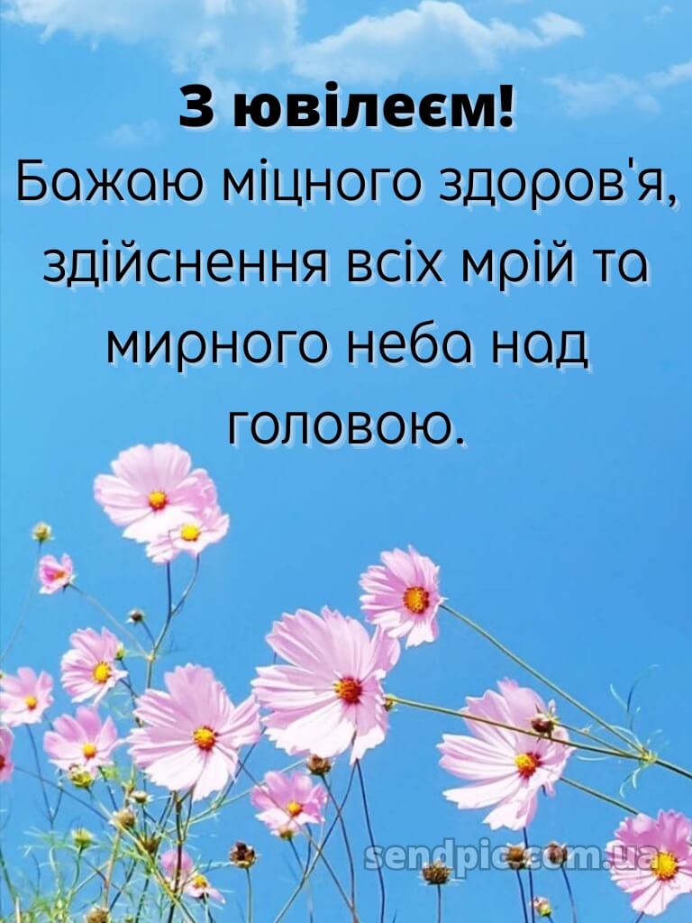 Мирного неба жінці з ювілеєм картинки українською 14