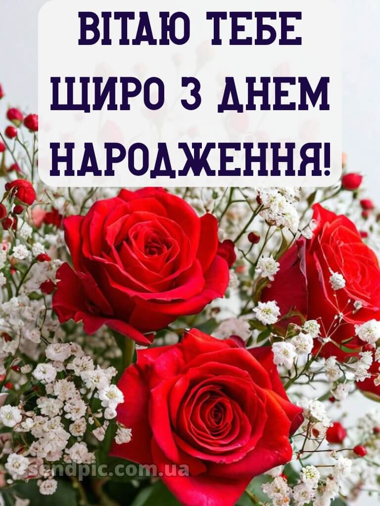 Червоні троянди з днем народження 20