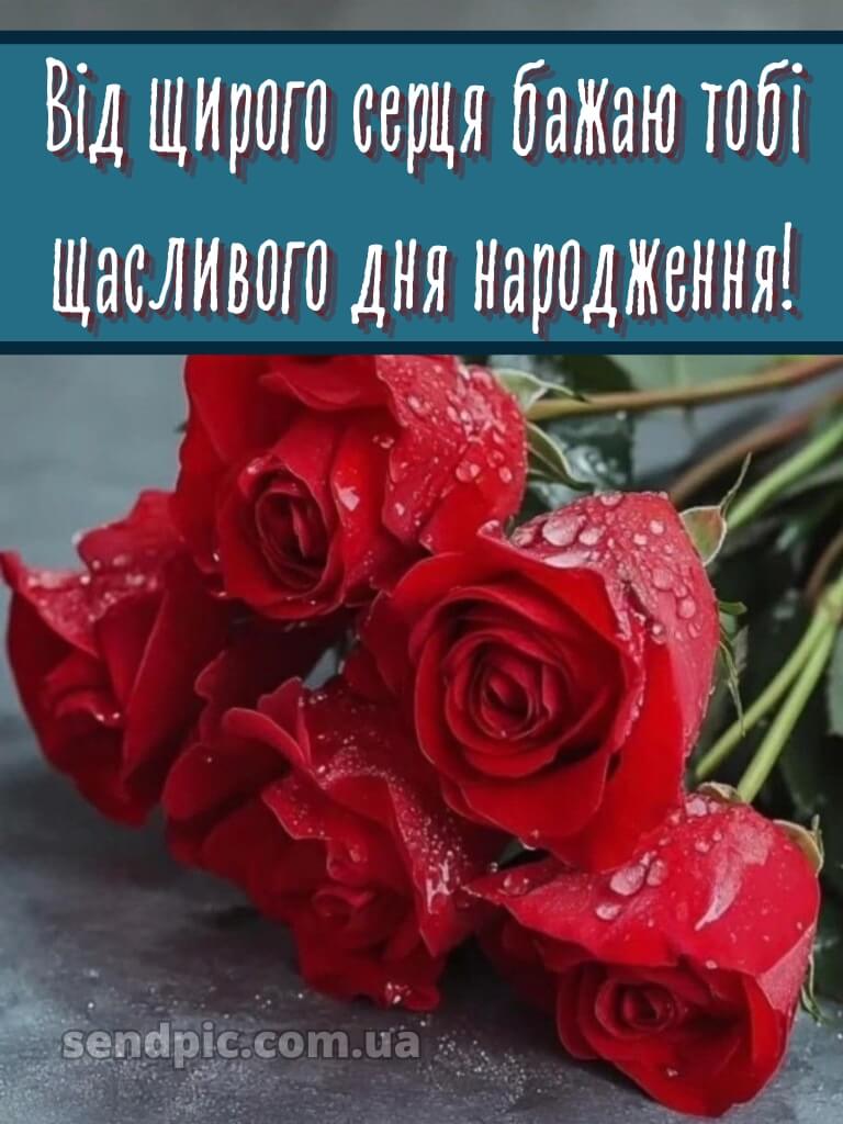 Червоні троянди з днем народження 22