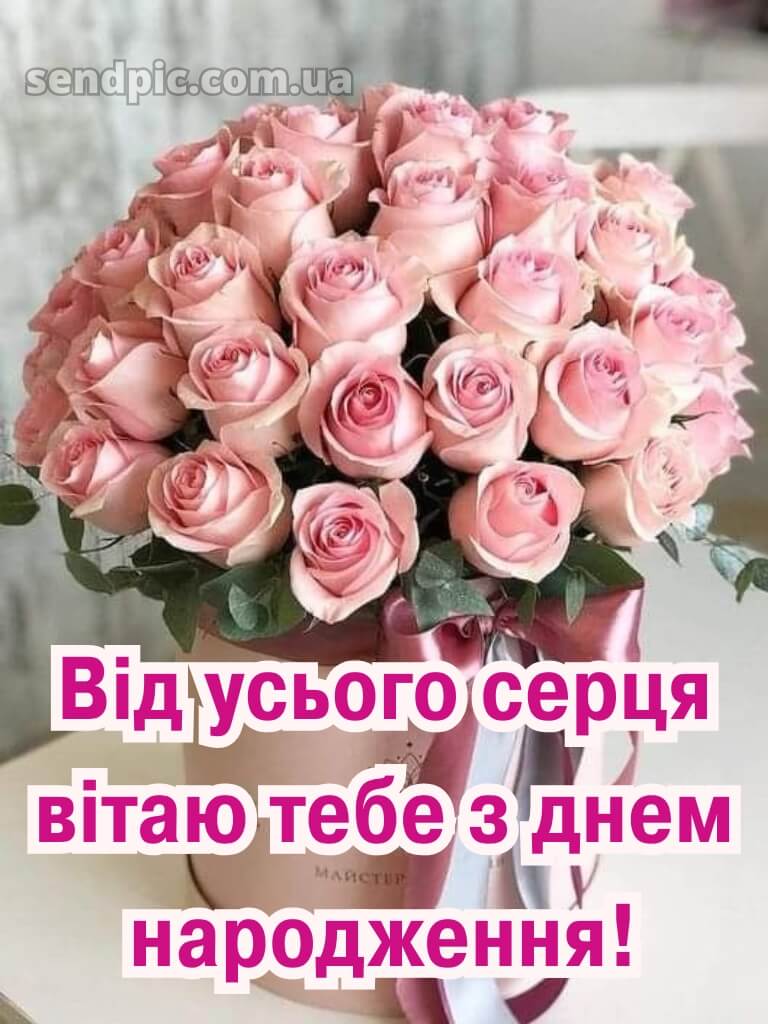 Троянди рози шикарный з днем народження 28