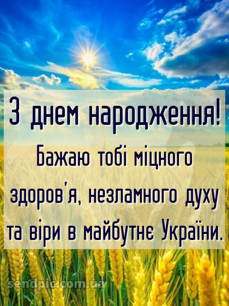 Чоловікові чоловіку патріотичне привітання з днем народження 27
