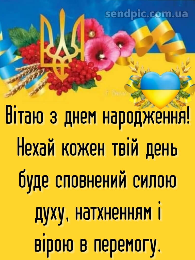 Чоловіку патріотичне привітання з днем народження 29