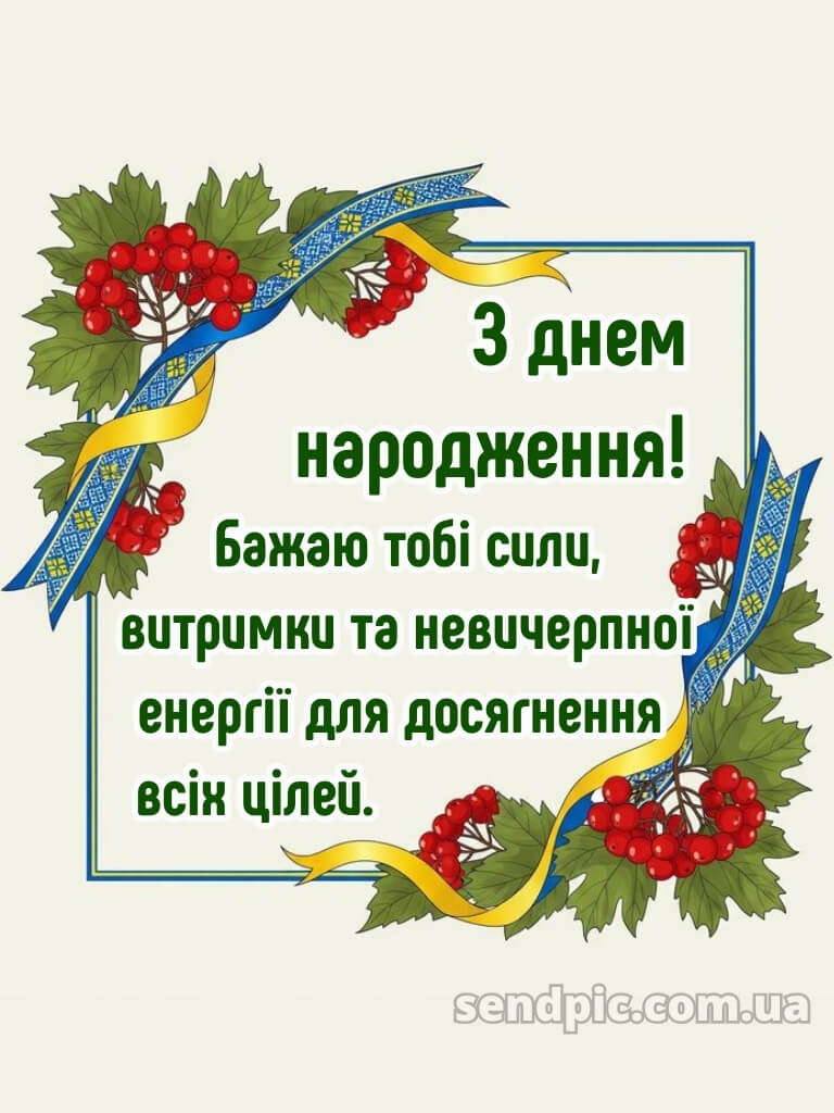 Чоловіку українському стилі патріотичне привітання з днем народження 20