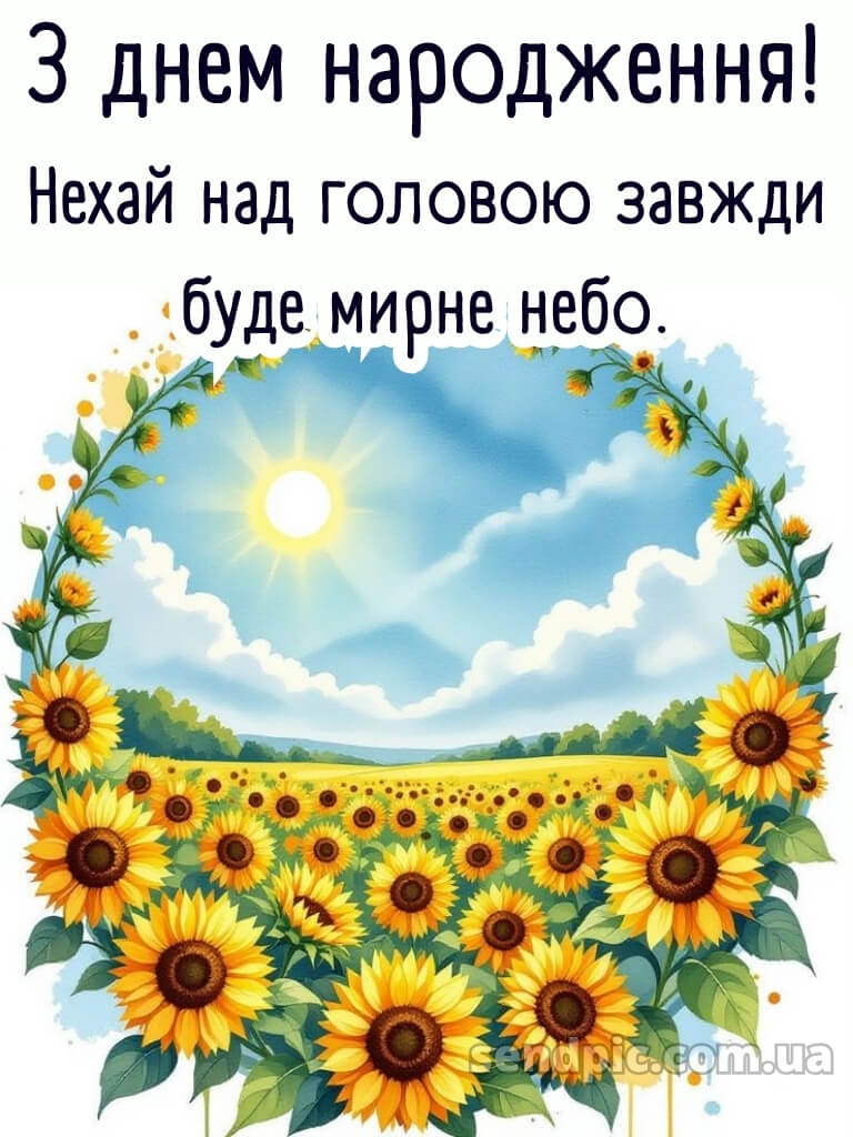 Мирного патріотичне привітання з днем народження 17