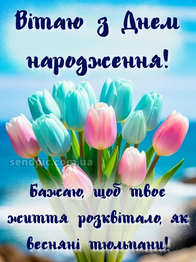 Ніжні тюльпани з днем народження тюльпани 20