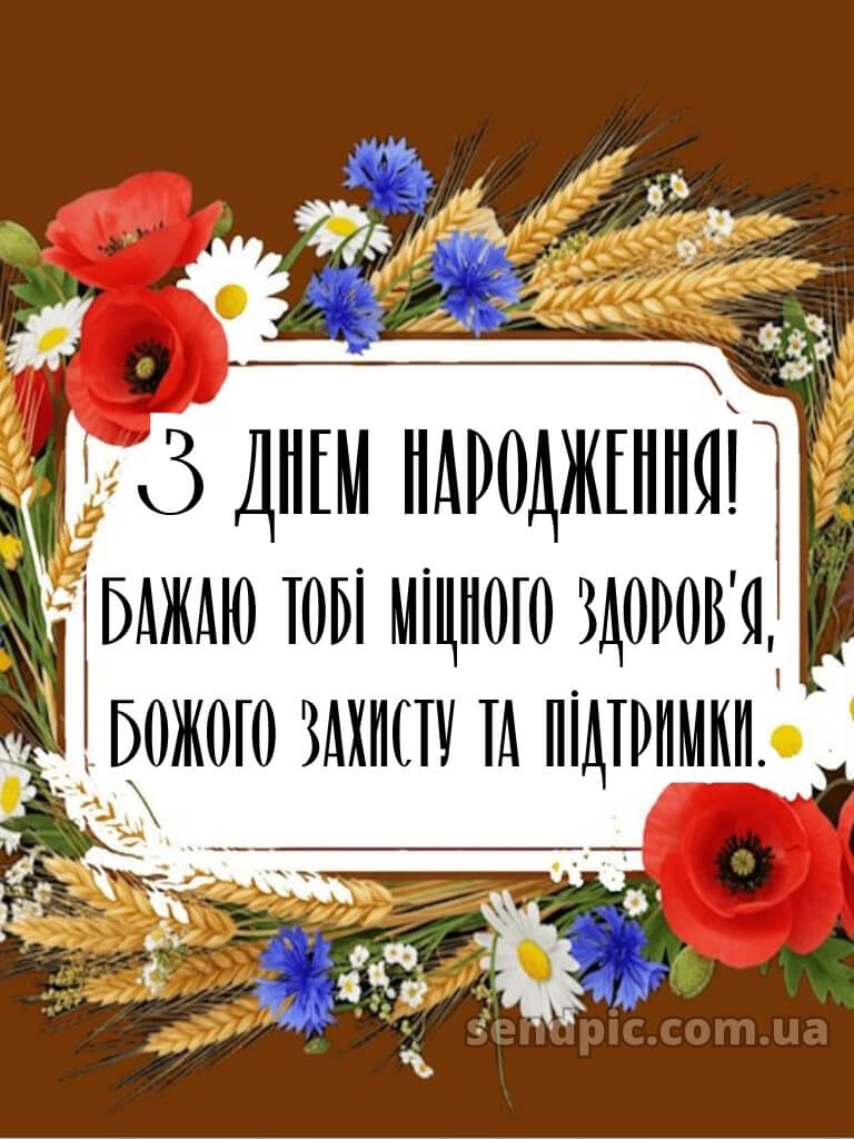 Українському стилі патріотичне привітання з днем народження 25