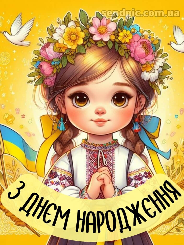 Українському стилі патріотичне привітання з днем народження 18