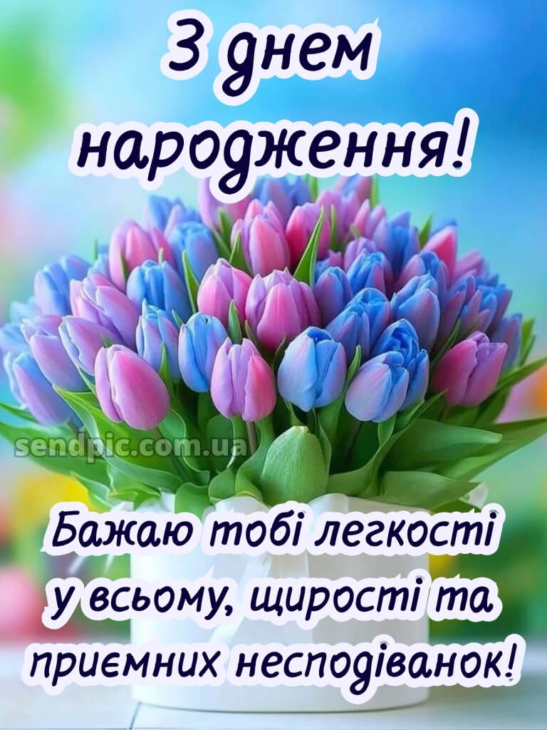 З днем народження тюльпани українською 22