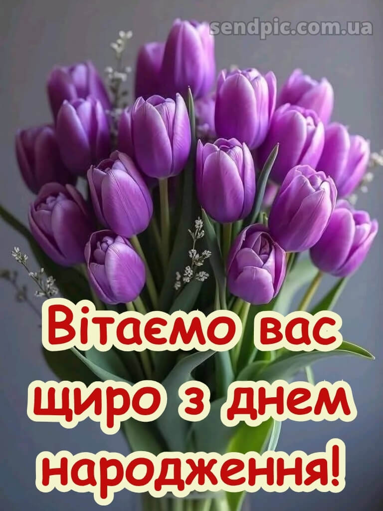 З днем народження тюльпани українською 23