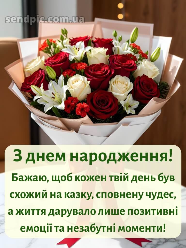 Листівка вітання з днем народження 28