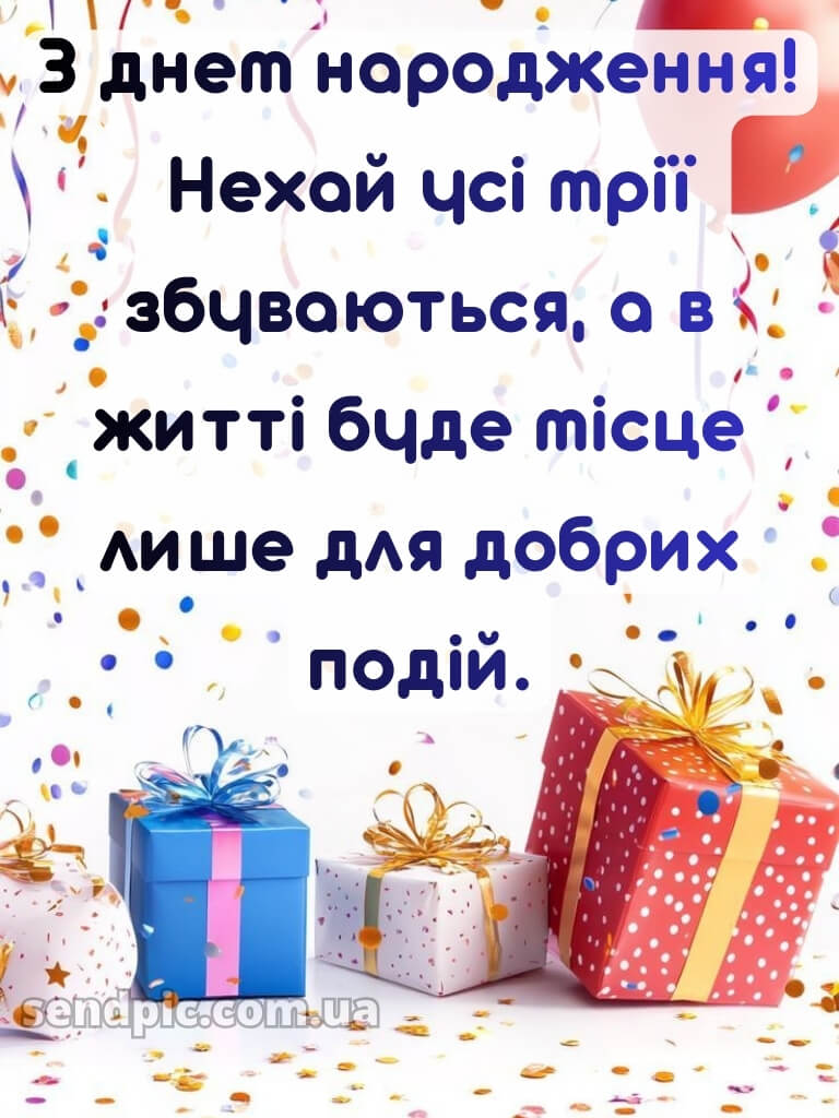 Привітання з днем народження листівка 29