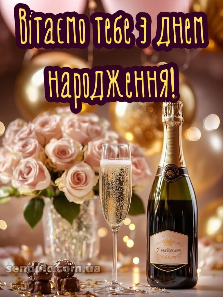 Привітання з днем народження листівка 19