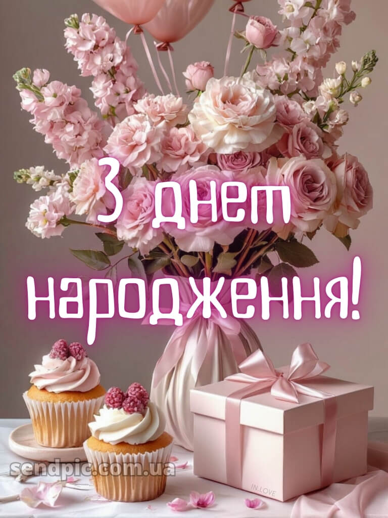 Вишукані листівки з днем народження жінці 18