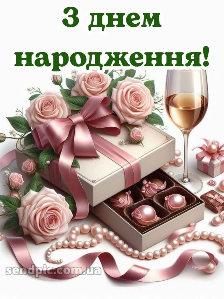 Вишукані листівки з днем народження жінці 23