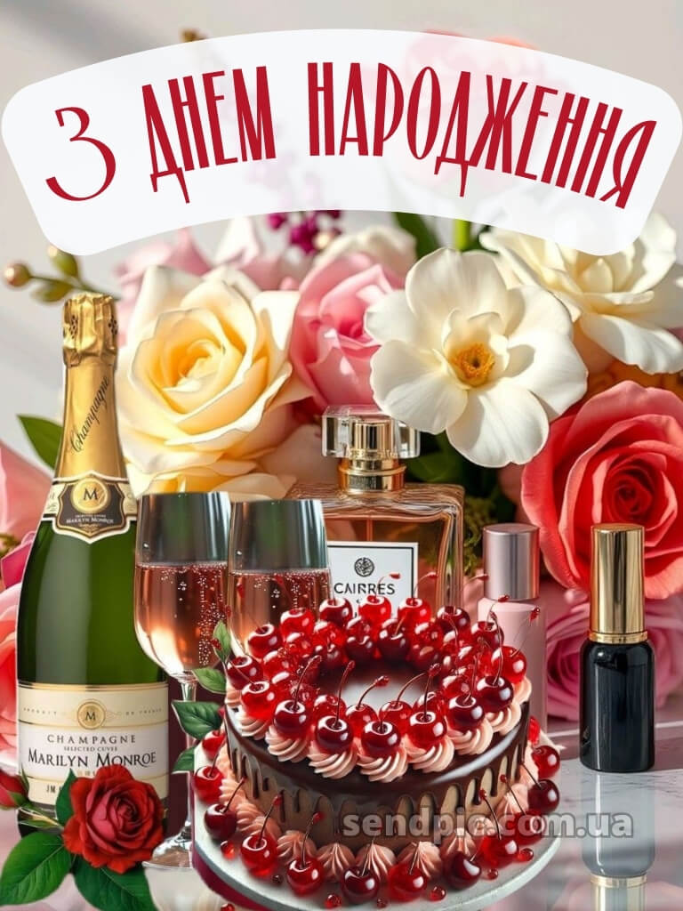 Жінці привітання вишукані листівки з днем народження 21