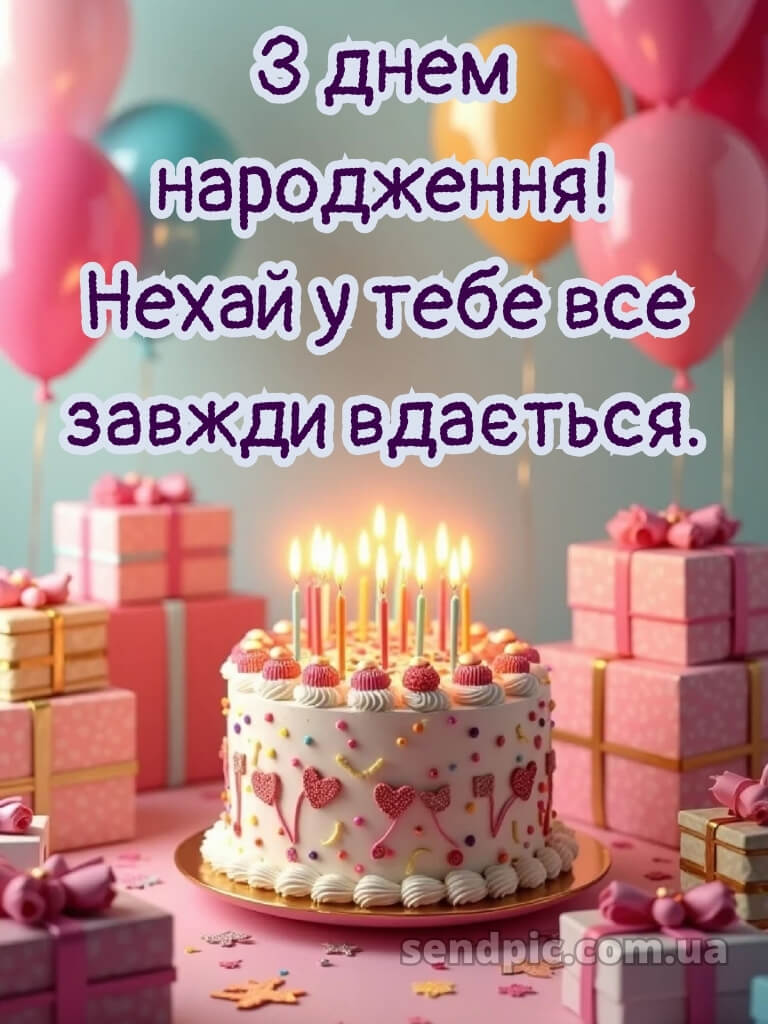 Дитячі картинки з днем народження для дівчинки 19