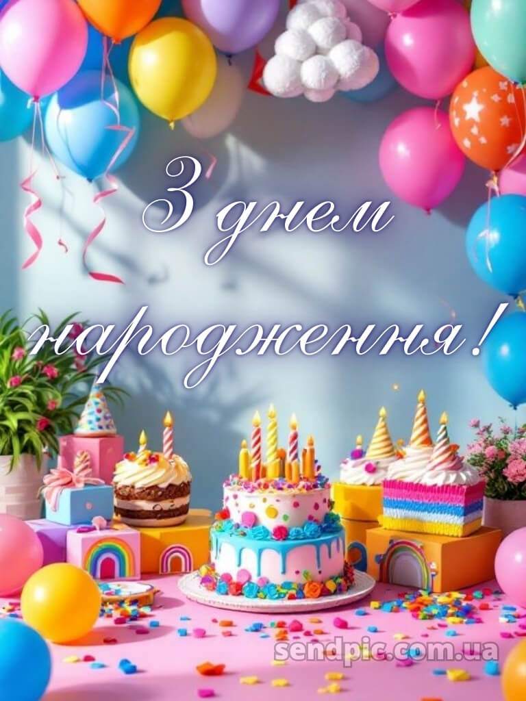 Дитячі картинки з днем народження для дівчинки 22