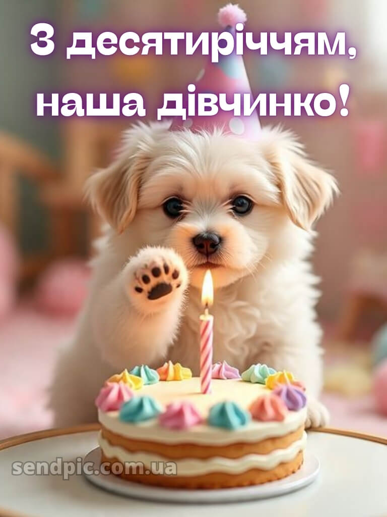 Картинка з днем народження 10 років дівчинці 17