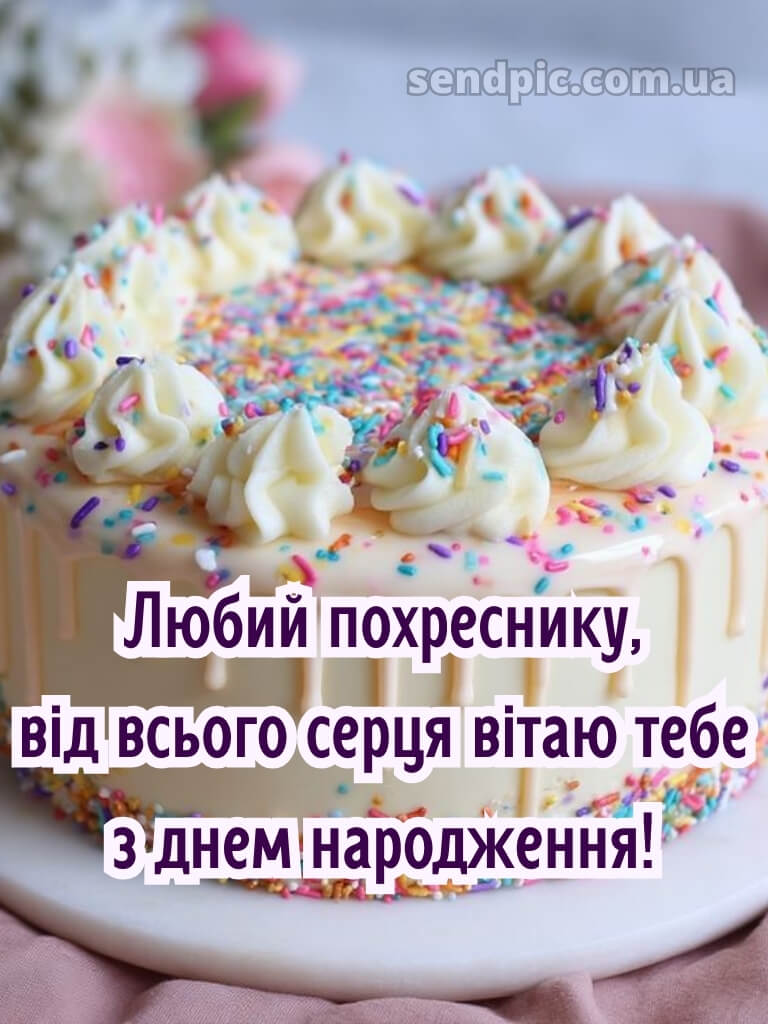 Картинка похреснику з днем народження 30