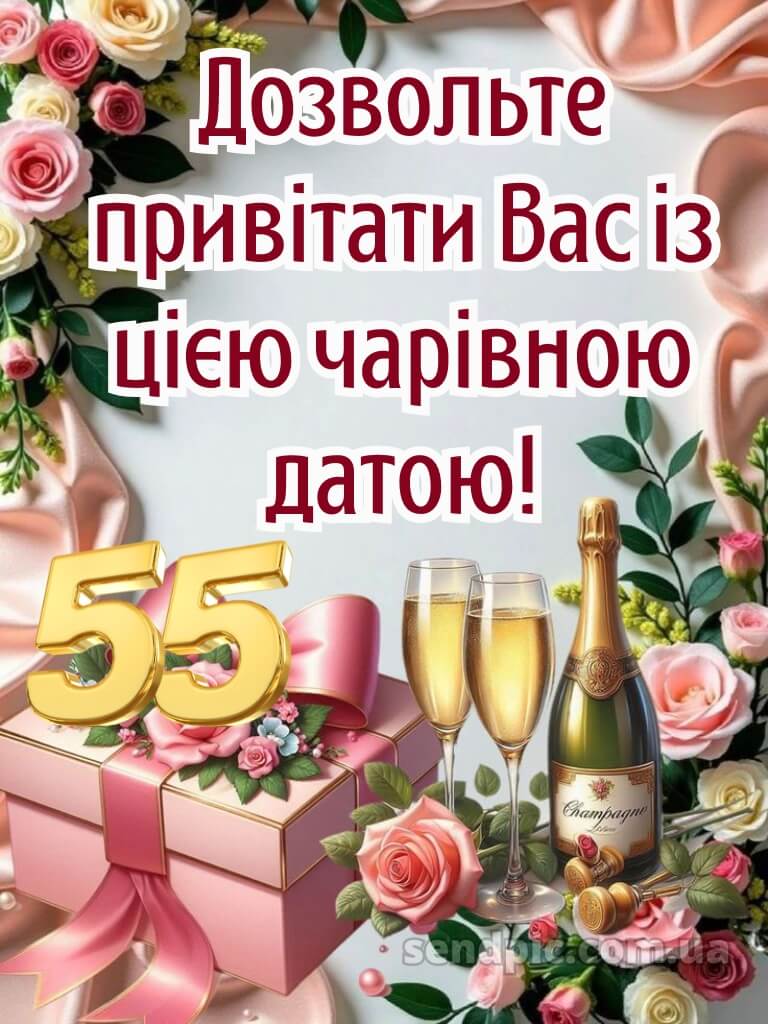 Картинка з днем народження 55 років жінці 29