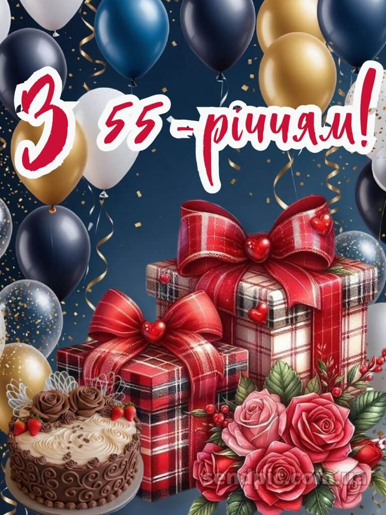 Картинка з днем народження 55 років жінці 20