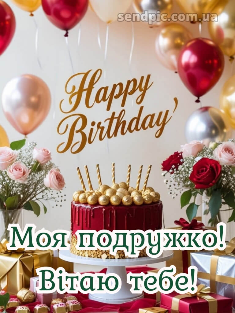 Вітання з днем народження подрузі 20